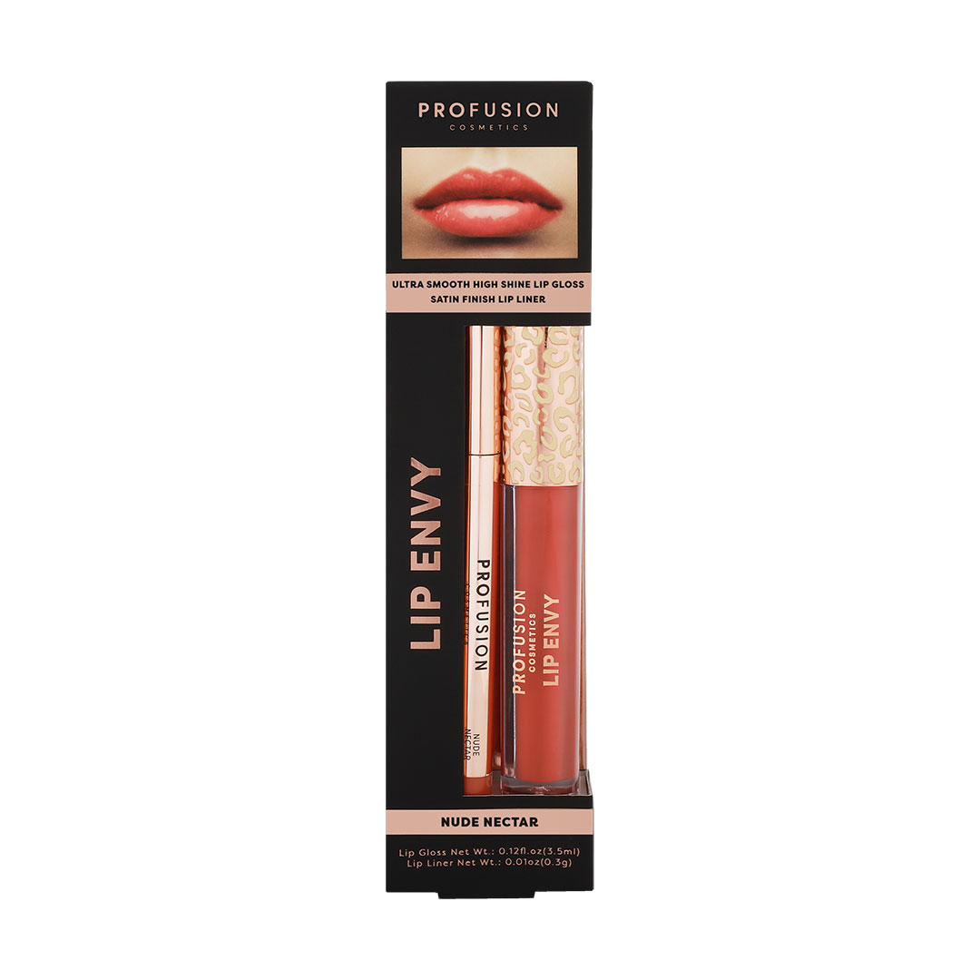 Set Profusion Cosmetics: Lip Envy Nude Nectar, Lip Gloss, 3.5 ml + Lip Envy Nude Nectar, Lip Liner, 0.3 g