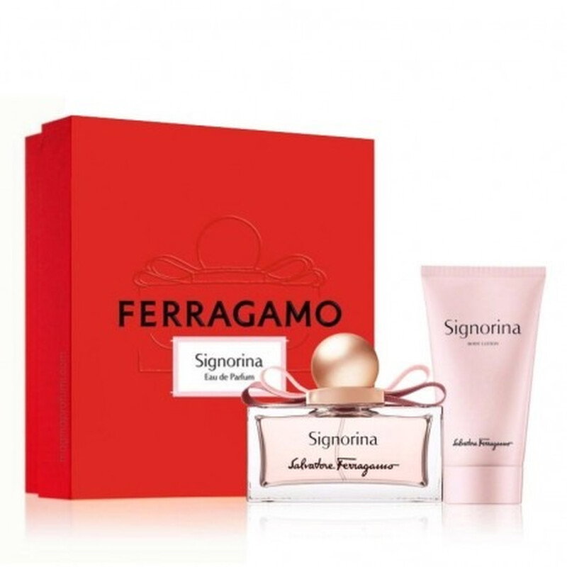 Set Salvatore Ferragamo: Signorina, Eau De Parfum, For Women, 50 ml + Signorina, Moisturizing, Body Lotion, 50 ml
