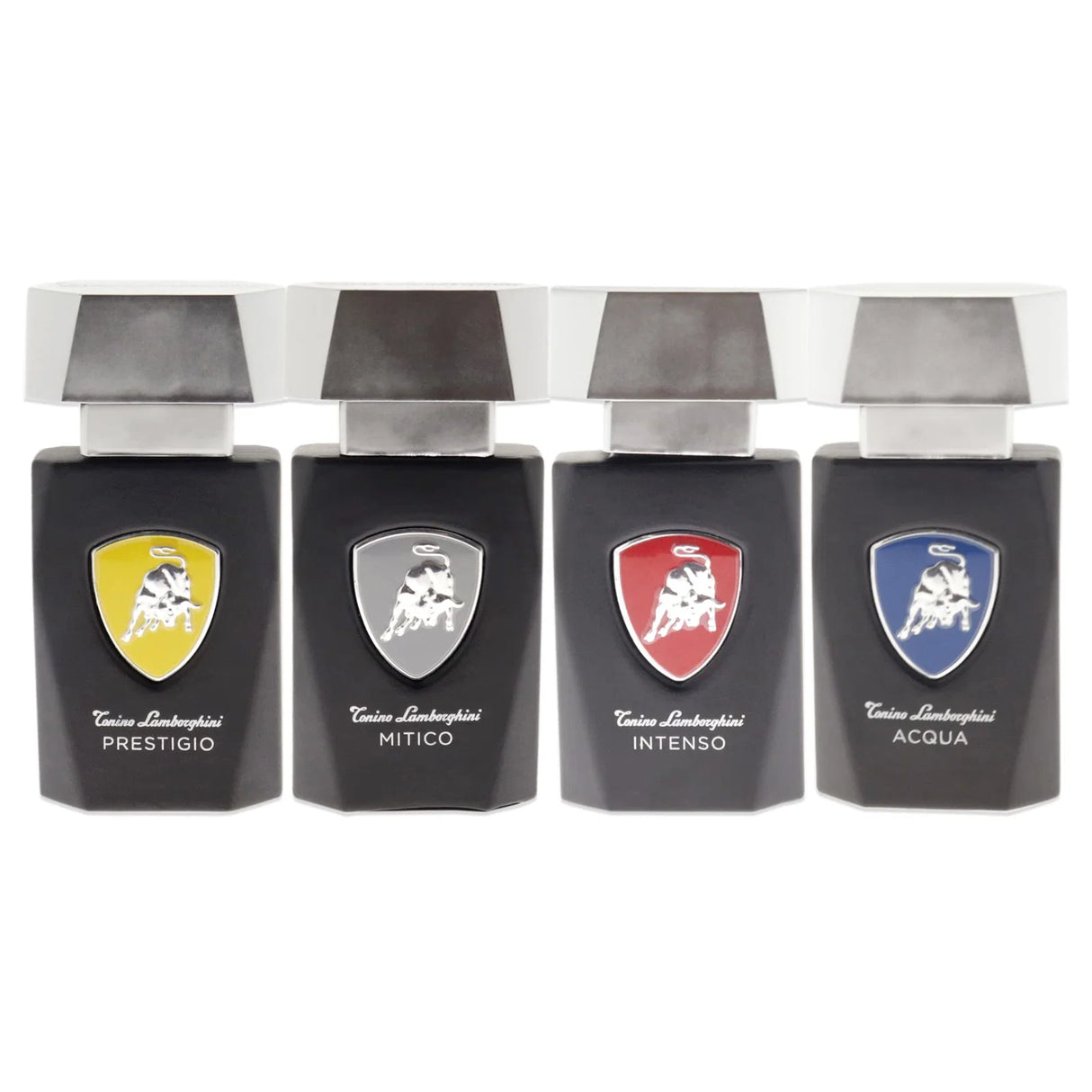 Set Tonino Lamborghini: Prestigio, Eau De Parfum, For Men, 15 ml + Mitico, Eau De Parfum, For Men, 15 ml + Intenso, Eau De Parfum, For Men, 15 ml + Acqua, Eau De Parfum, For Men, 15 ml