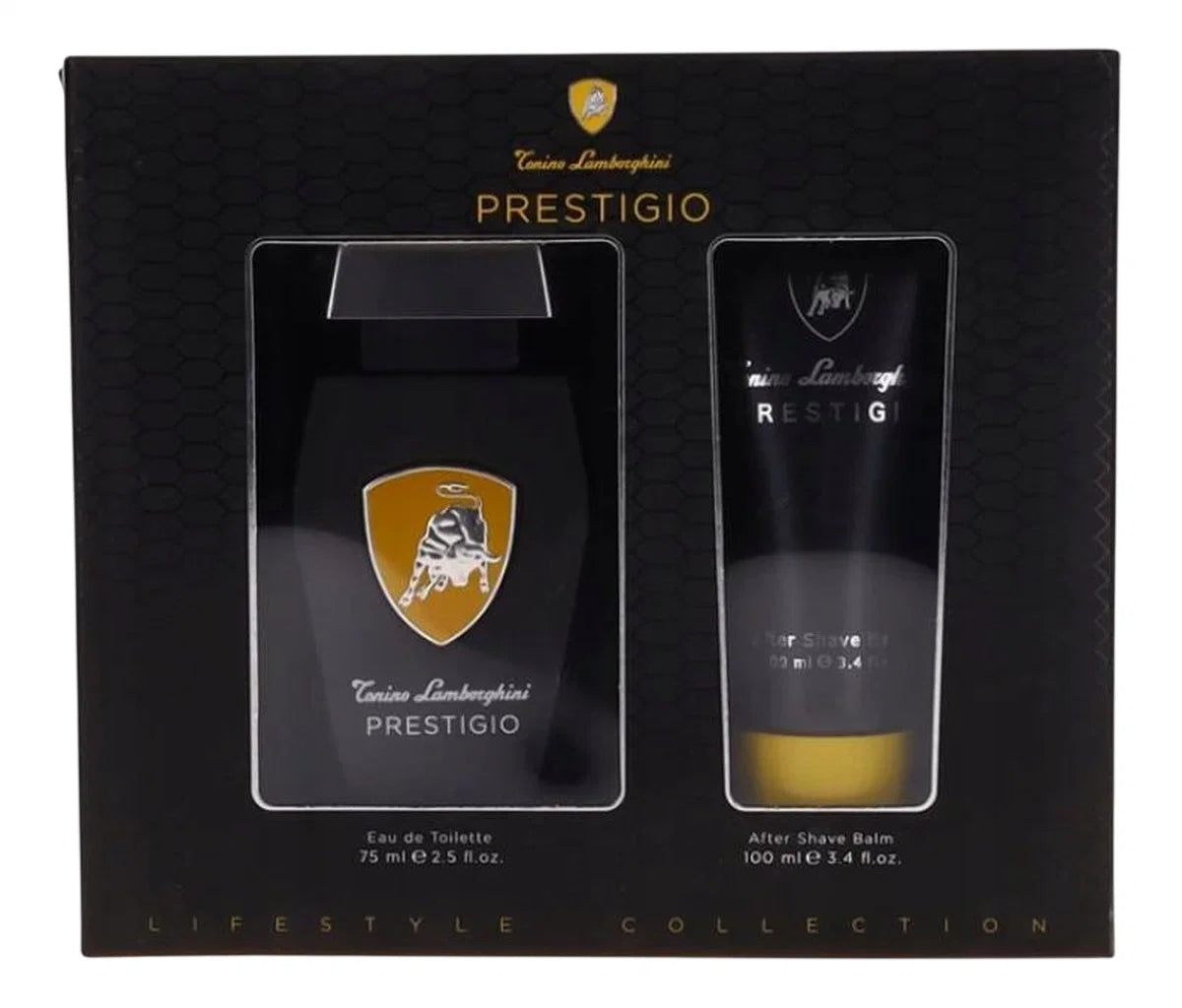 Set Tonino Lamborghini: Prestigio, Eau De Toilette, For Men, 75 ml + Prestigio, Refreshing, After-Shave Balm, 100 ml
