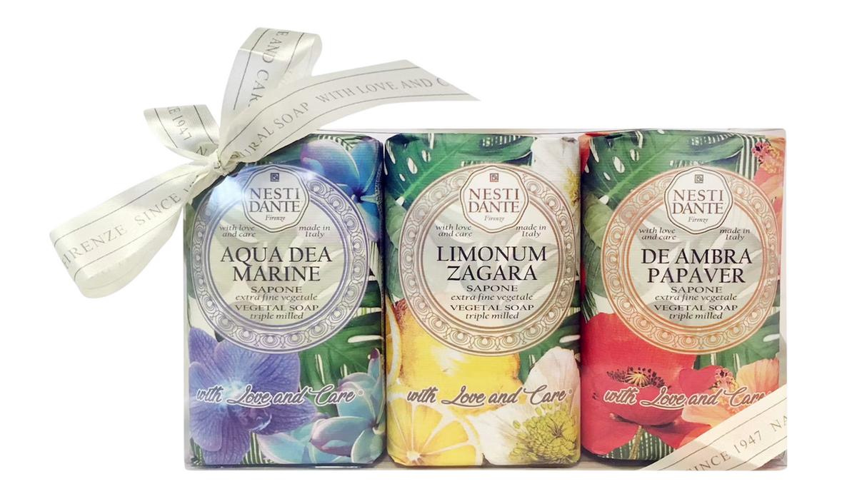 Set Trio, Nesti Dante, With Love & Care, Soothing, Soap Bar, 3 pcs, 250 g