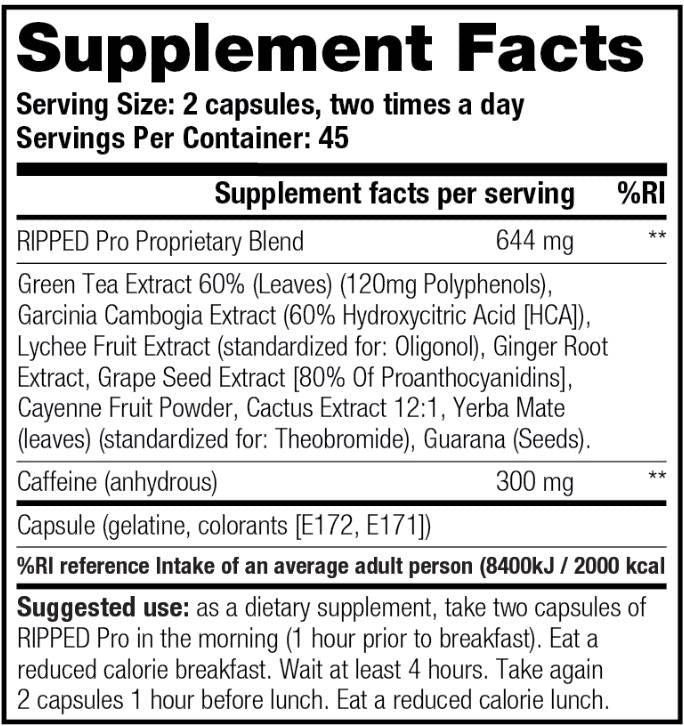 Ripped Pro - 90 капсули - Feel You