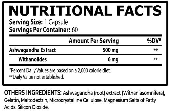 Ashwagandha 500 mg - 60 капсули - Feel You