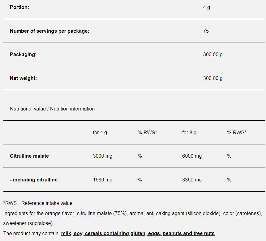 Citrulline Max - 300 грама - Feel You