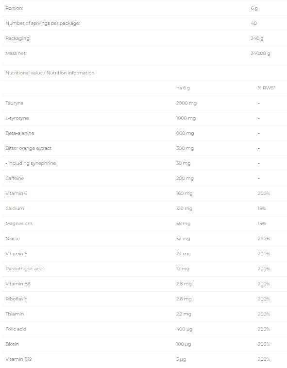 Craze Pre-Workout - 240 грама - Feel You