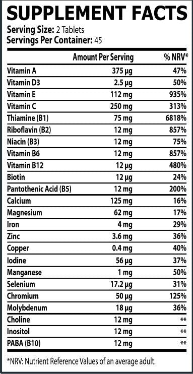 Multivitamin | Advance Daily Formula - 90 Таблетки - Feel You