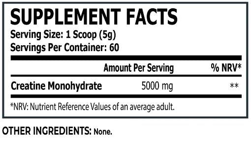 Creatine Monohydrate 5000 mg - 300 грама - Feel You