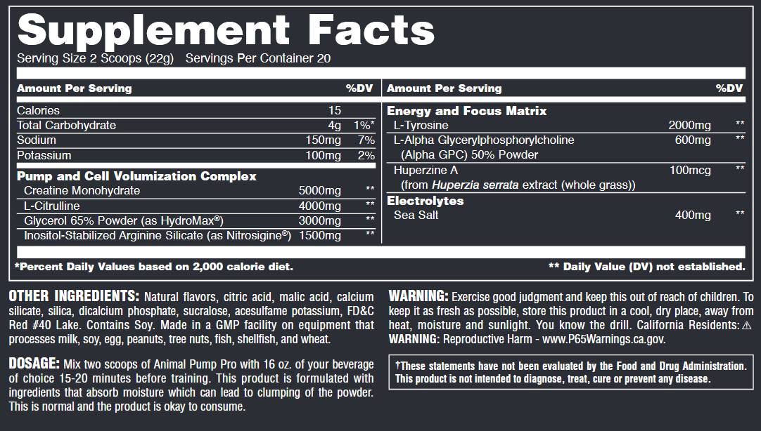 Animal Pump Pro - 440 грама - Feel You