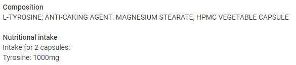 L-Tyrosine 1000 mg - 60 капсули - Feel You