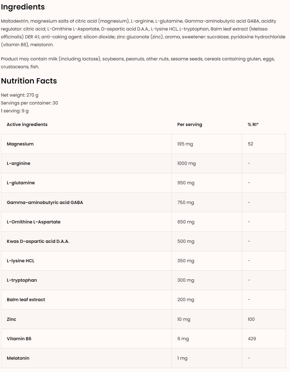 Keep Sleep | Complete Sleep Formula 270 грама - Feel You