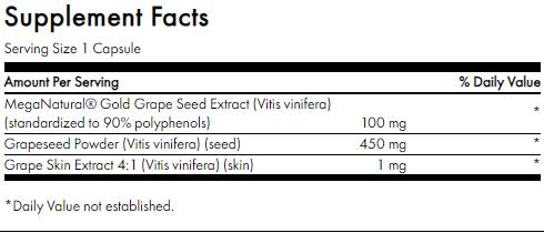 Grape Seed Extract | with MegaNatural Gold 60 капсули - Feel You