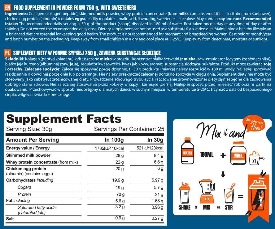 Protein Blend + Collagen - 750 грама - Feel You