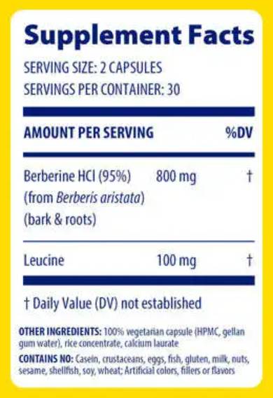 Berberine 800 mg - 60 капсули - Feel You