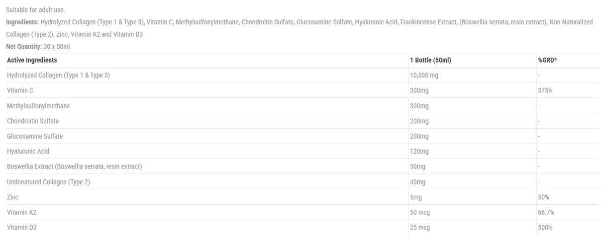 Collagen Bonafix Shot | with Collagen Type I, II & III - 30 x 50 мл