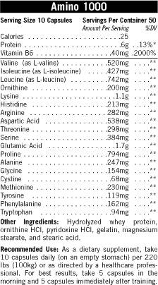 Amino 1000 500 капсули - Feel You