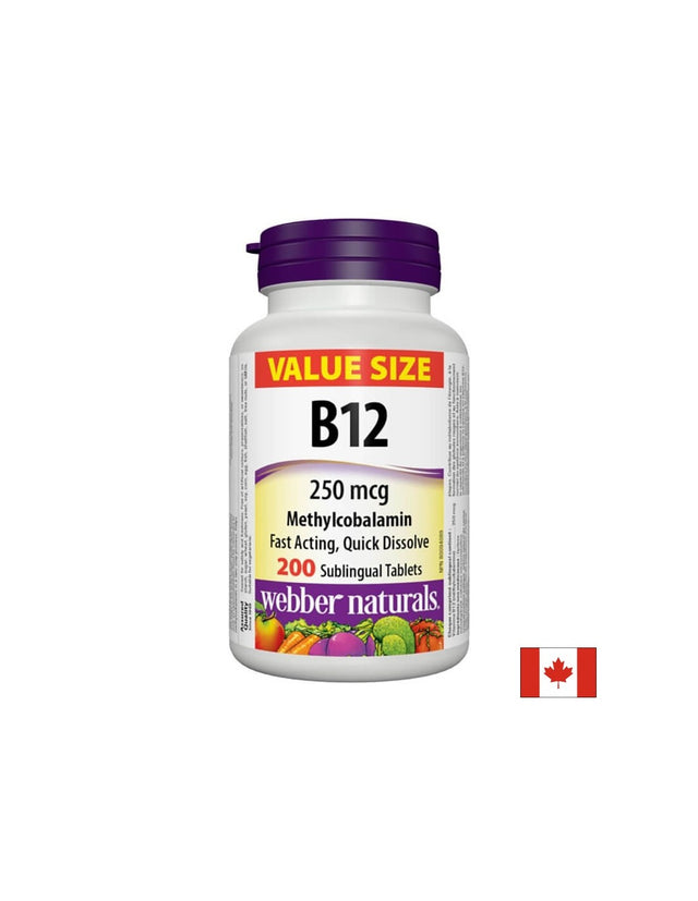 Vitamin B12 Methylcobalamin - Витамин В12 метилкобаламин 250 µg, 200 сублингвални таблетки - Feel You
