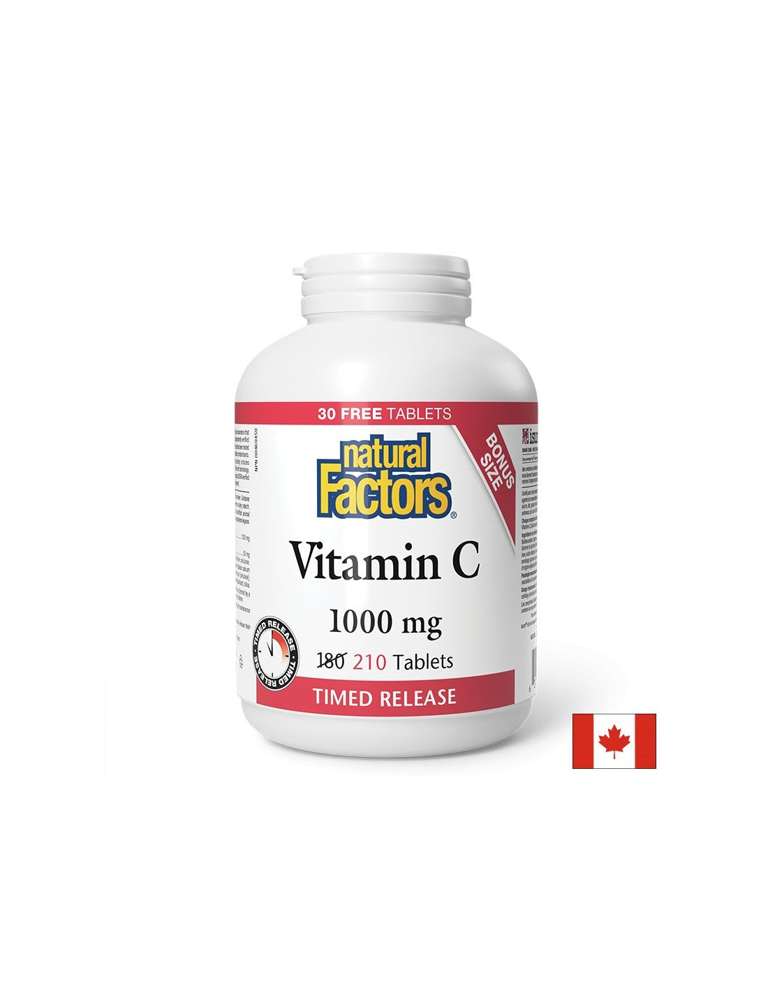 Витамин С 1000 mg и Биофлавони - Имунитет, 210 таблетки (с удължено освобождаване) Natural Factors - Feel You