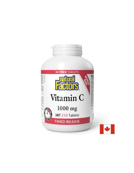 Витамин С 1000 mg и Биофлавони - Имунитет, 210 таблетки (с удължено освобождаване) Natural Factors - Feel You