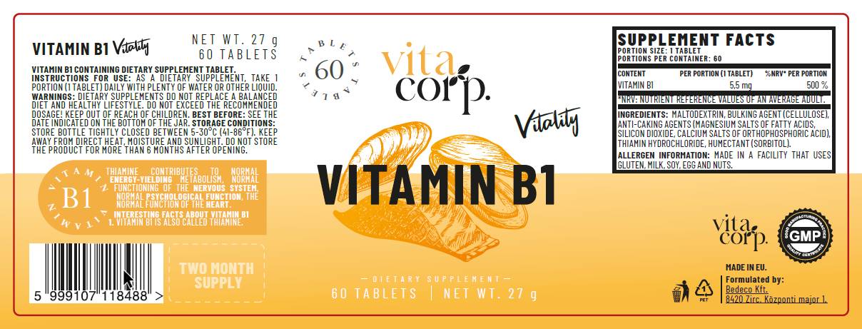 Vitamin B1 5.5 mg - 60 Таблетки - Feel You