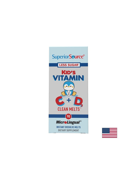 Витамини С + D - формула за деца Kids Vitamine C+D, 90 сублингвални таблетки - Feel You