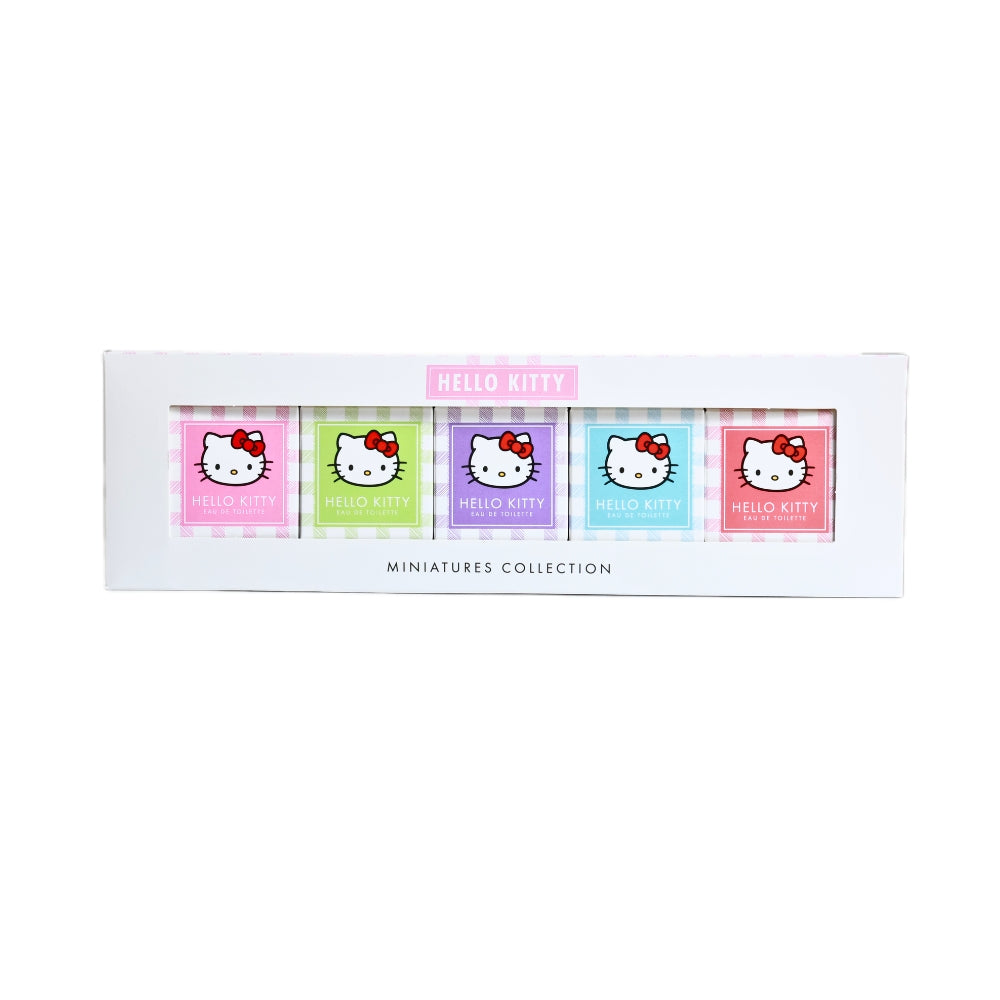 Set Hello Kitty: Iconic Vichy Bleu, Eau De Toilette, For Girls, 5 ml *Miniature + Iconic Vichy Vert, Eau De Parfum, For Girls, 5 ml *Miniature + Iconic Vichy Rouge, Eau De Toilette, For Girls, 5 ml *Miniature + Iconic Vichy Rose, Eau De Toilette, For G... - Feel You