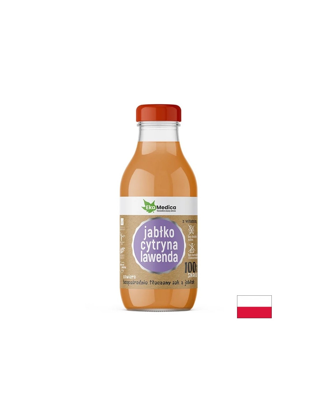 Ябълка + Лимон + Лавандула – Успокоява и подкрепя имунитета, сок 300 ml - Feel You