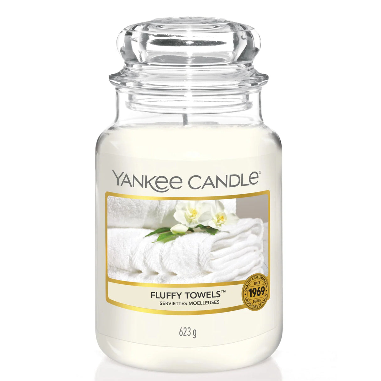 Yankee Candle, Fluffy Towels, Scented Candle, 623 g