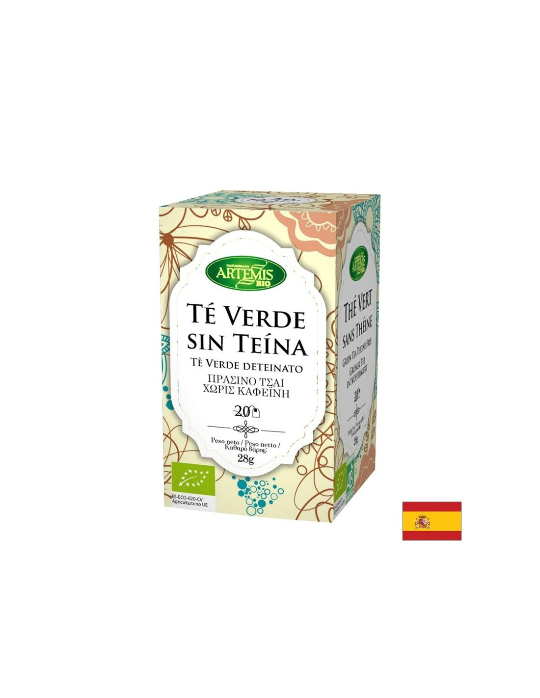 Зелен чай без кофеин Био, 20 филтърни пакетчета - Feel You