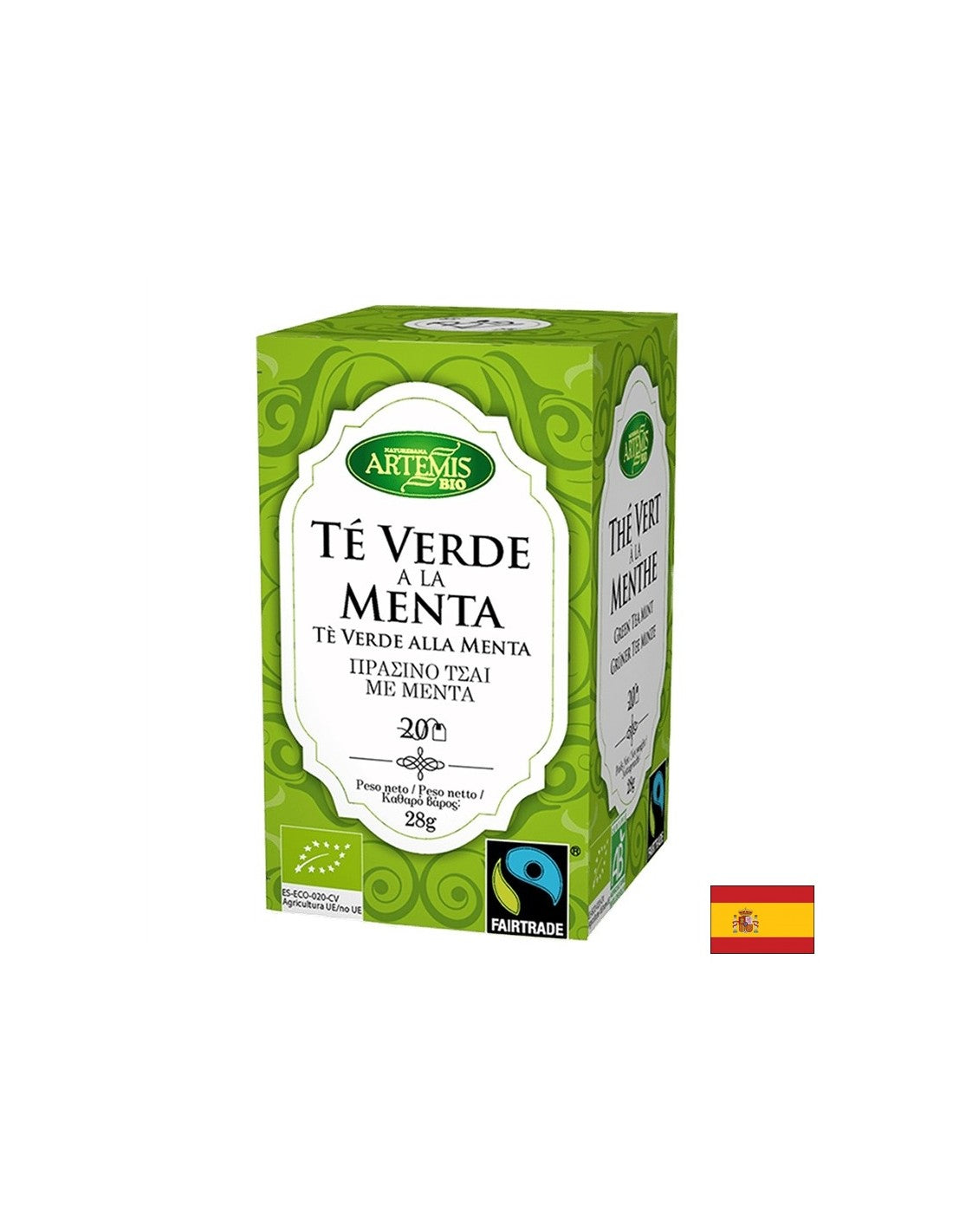 Зелен чай с мента, БИО, 20 филтърни пакетчета - Feel You