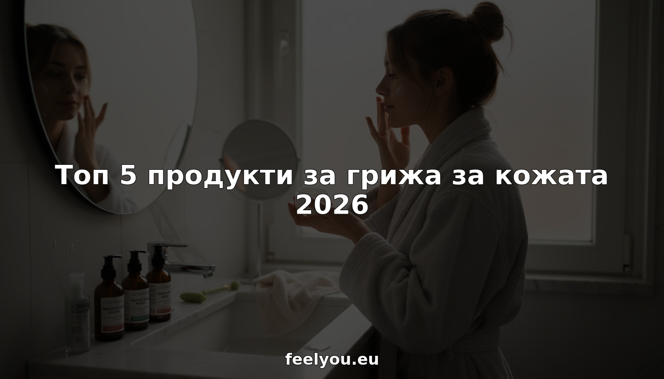 Жена се грижи за кожата си сутрин пред умивалника вкъщи.