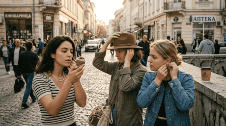 Стилни дамски аксесоари на открито в сърцето на София