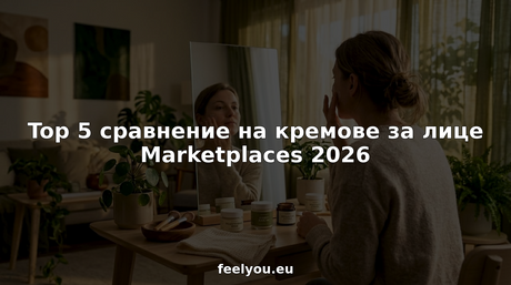 Жена нанася крем на лицето си пред тоалетката, докато се грижи за кожата си.