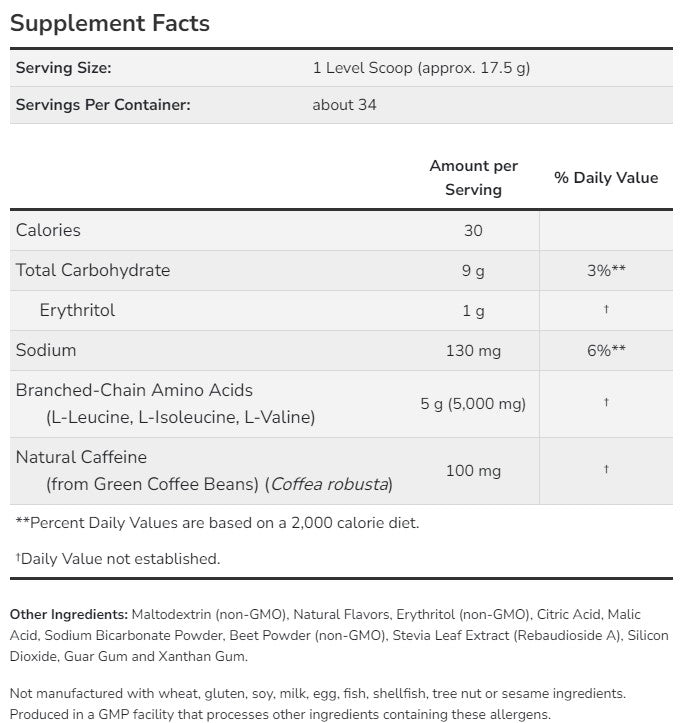NOW Sports - BCAA BLAST POWDER TROPICAL PUNCH - 600 g