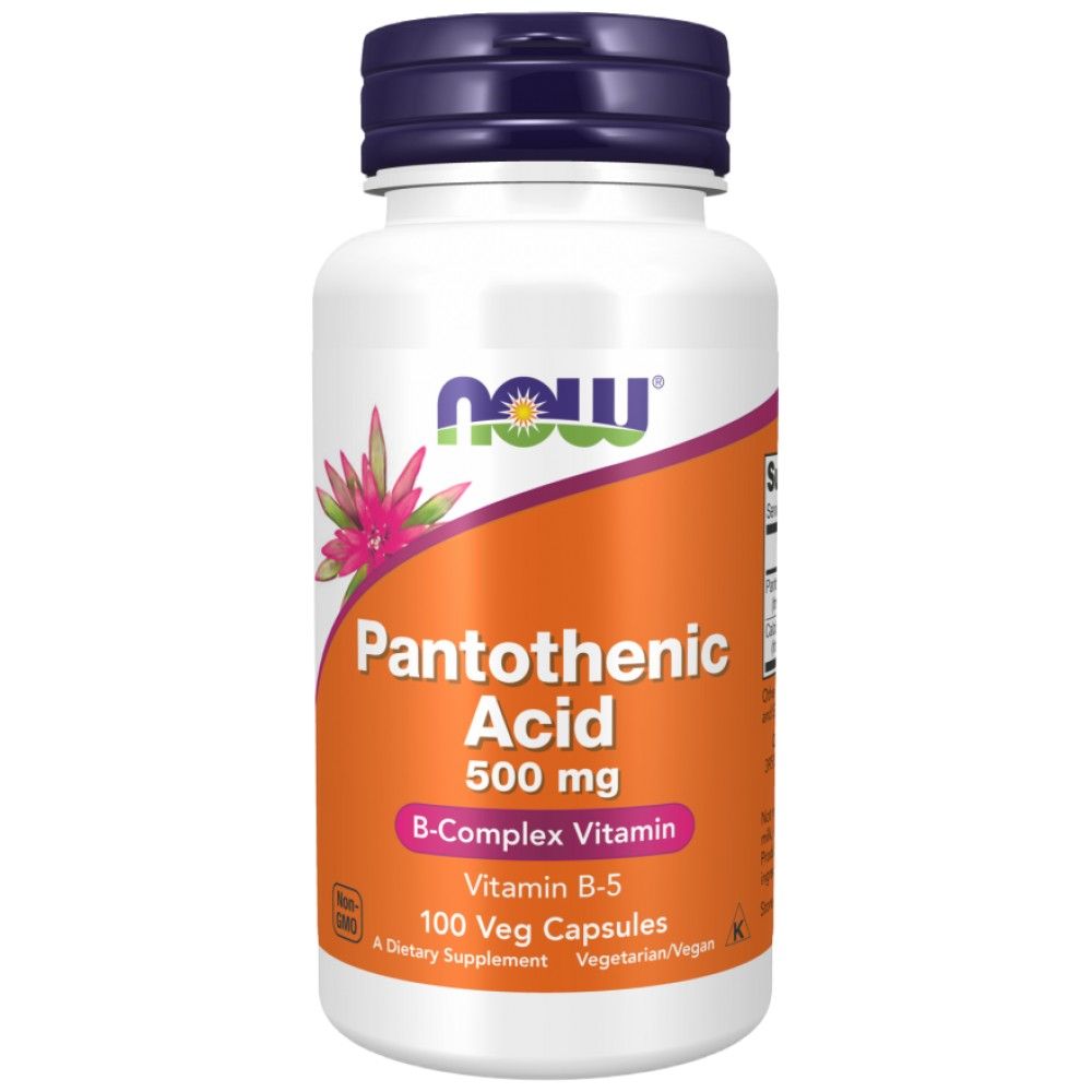 Vitamin B-5 / Pantothenic Acid 500 mg - 100 капсули - Feel You