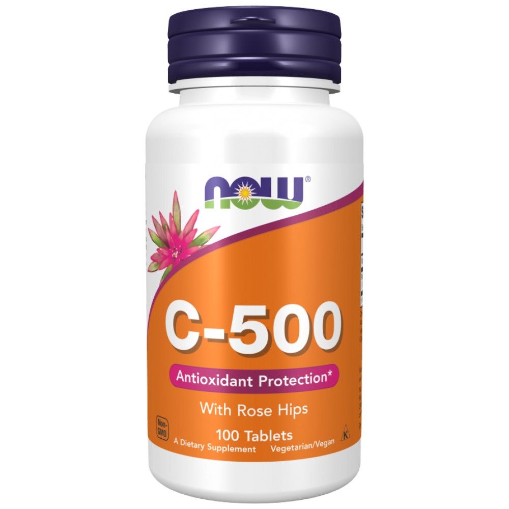 Vitamin C-500 with Rose Hips - 250 Таблетки - Feel You