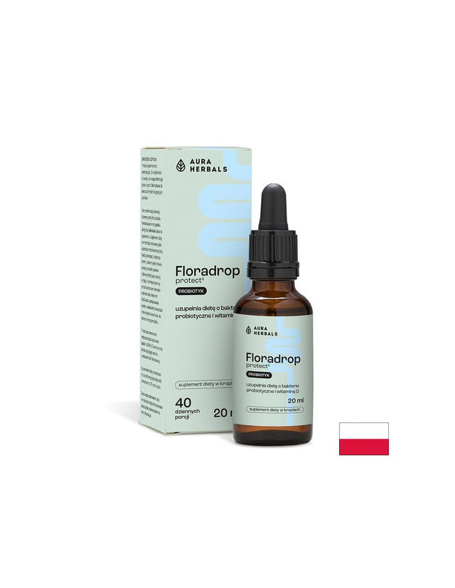 Пробиотик 1.33 млрд. CFU + Витамин D3 33.3 µg – Имунна защита и чревен комфорт Floradrop, капки, 20 ml - Feel You