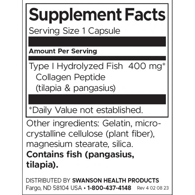Хидролизиран рибен колаген пептиди тип 1, 400 mg – 60 капсули - Feel You