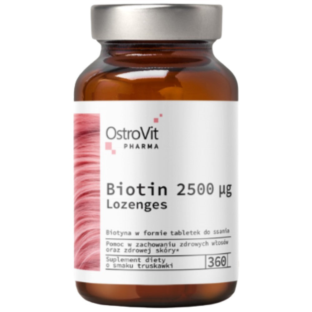 Biotin 2500 mcg | Lozenges 360 Подезични таблетки