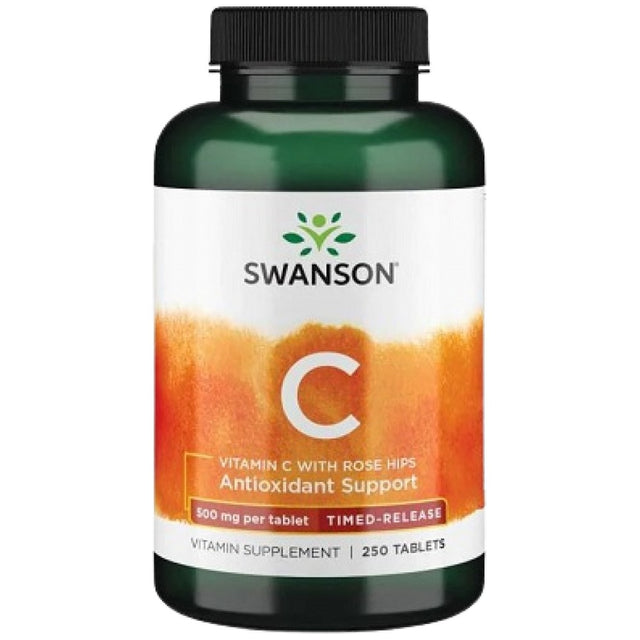 Timed-Release Vitamin C 500 mg | With Rose Hips 250 Таблетки - Feel You