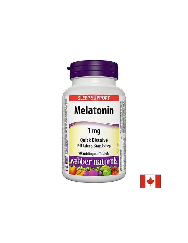 При безсъние - Мелатонин 1 mg, 90 сублингвални таблетки Webber Naturals - Feel You