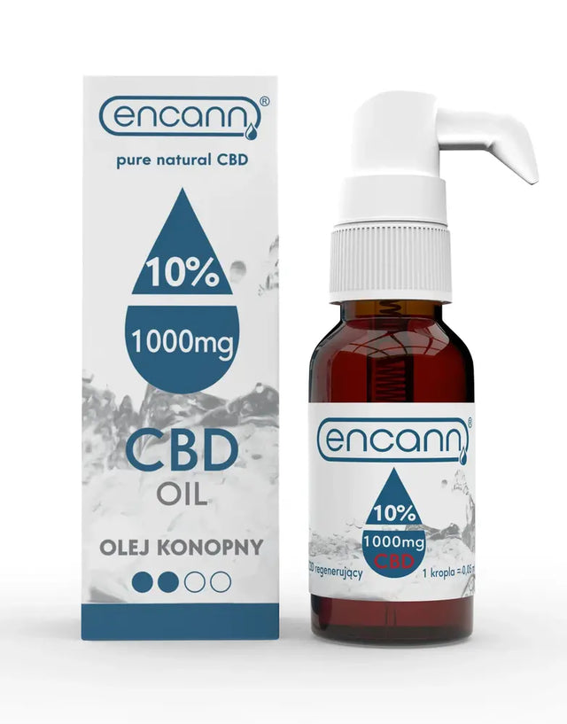 Регенериращо масло СБД 10% - 1000 мг в 10 мл опаковка Encann Blue - Feel You