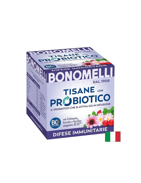 Билков чай (ехинацея, шипка, ацерола) с пробиотик – За силен имунитет и баланс на чревната флора, 10 пакетчета - Feel You