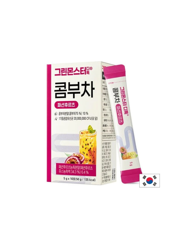 Комбуча на прах с вкус на маракуя – Храносмилане и енергия, 10 сашета - Feel You