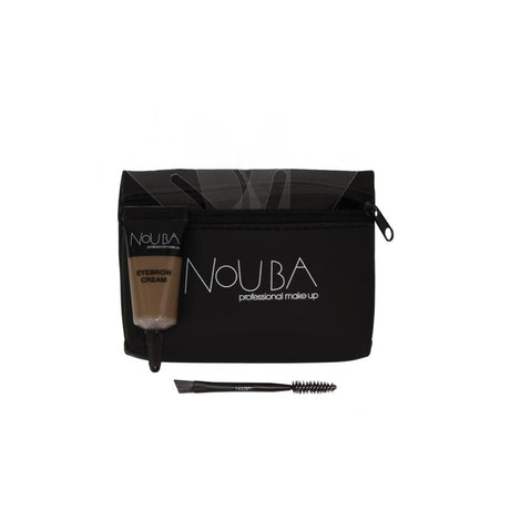 10 Set Nouba: Nouba, Eyebrow Brush + Nouba, Eyebrow Gel, 7 ml + Textile Makeup Bag, Black - Feel You