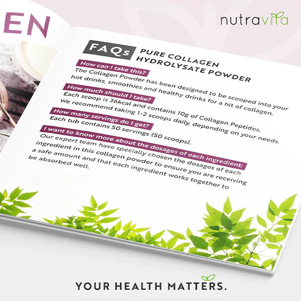 100% Чист Телешки Колаген на прах 20000 мг Peptan® 500 г, (25 / 50 дози) - Feel You