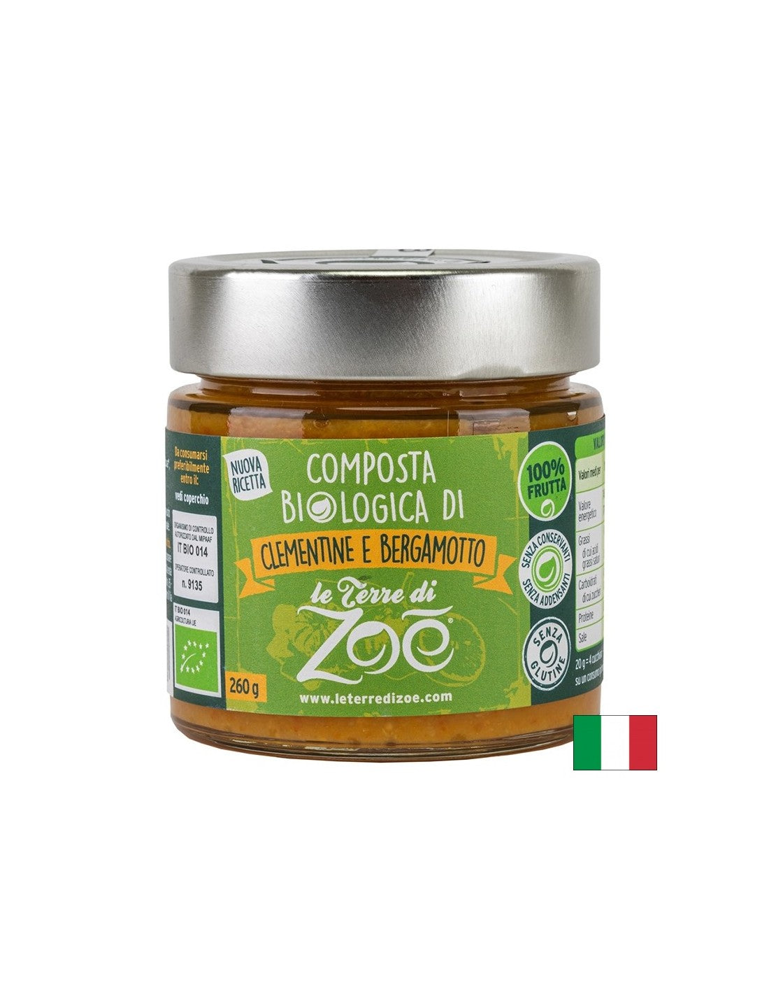 Конфитюр от мандарини и бергамот – 100% плод, без добавена захар, БИО, 260 g - Feel You