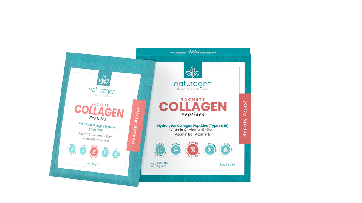 100% Collagen Peptides 10000mg Sashes 7 x 10 grams - Feel You