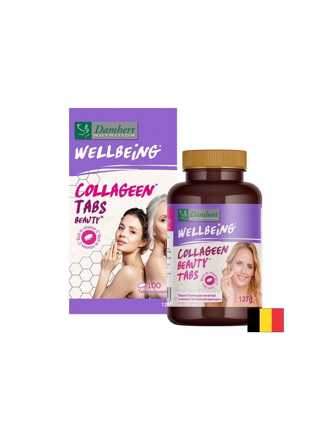 Коса, кожа и нокти - Колаген + хиалуронова киселина и витамин С, 100 таблетки - Feel You