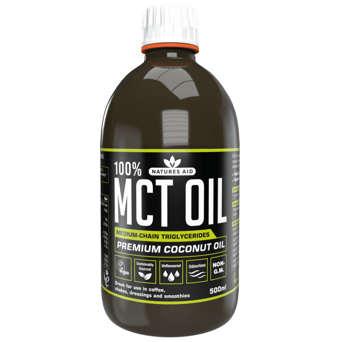 Средноверижни триглицериди от кокосово масло (100% MCT Oil) 500мл NaturesAid - Feel You