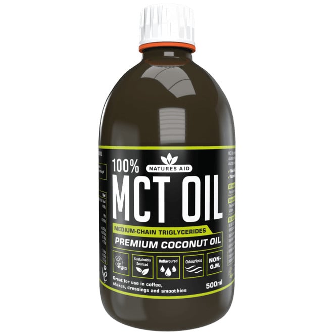 Средноверижни триглицериди от кокосово масло (100% MCT Oil) 500мл NaturesAid - Feel You